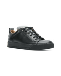 schwarze Leder niedrige Sneakers von Lanvin