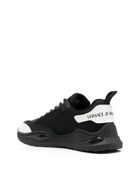 schwarze Leder niedrige Sneakers von VERSACE JEANS COUTURE