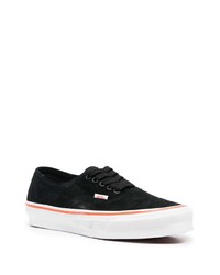 schwarze Leder niedrige Sneakers von Vans