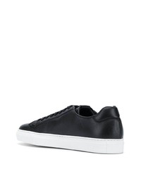 schwarze Leder niedrige Sneakers von Scarosso