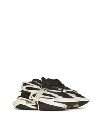 schwarze Leder niedrige Sneakers von Balmain