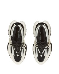 schwarze Leder niedrige Sneakers von Balmain