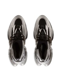 schwarze Leder niedrige Sneakers von Balmain