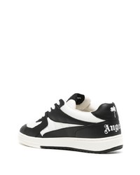 schwarze Leder niedrige Sneakers von Palm Angels