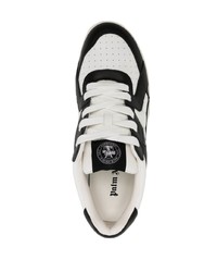 schwarze Leder niedrige Sneakers von Palm Angels