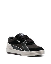 schwarze Leder niedrige Sneakers von Palm Angels