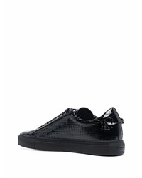 schwarze Leder niedrige Sneakers von Givenchy