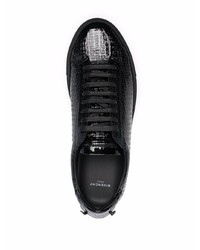 schwarze Leder niedrige Sneakers von Givenchy