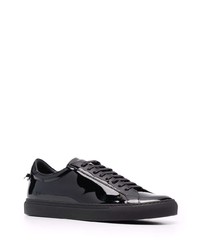 schwarze Leder niedrige Sneakers von Givenchy