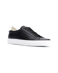 schwarze Leder niedrige Sneakers von Givenchy