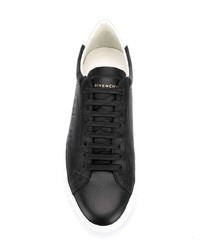 schwarze Leder niedrige Sneakers von Givenchy