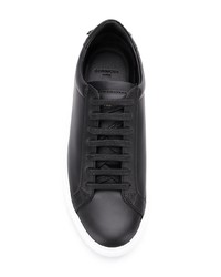 schwarze Leder niedrige Sneakers von Givenchy