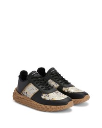 schwarze Leder niedrige Sneakers von Giuseppe Zanotti