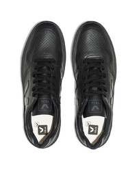 schwarze Leder niedrige Sneakers von Veja