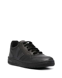 schwarze Leder niedrige Sneakers von Veja