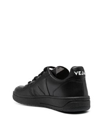 schwarze Leder niedrige Sneakers von Veja