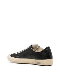 schwarze Leder niedrige Sneakers von Golden Goose