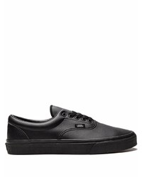 schwarze Leder niedrige Sneakers von Vans
