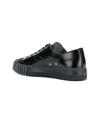 schwarze Leder niedrige Sneakers von Adieu Paris