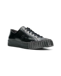 schwarze Leder niedrige Sneakers von Adieu Paris