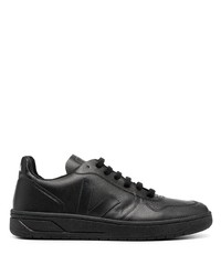 schwarze Leder niedrige Sneakers von Veja