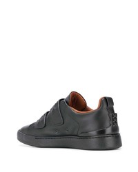 schwarze Leder niedrige Sneakers von Ermenegildo Zegna