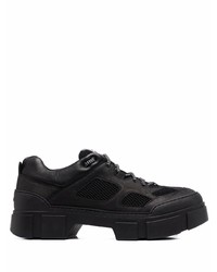 schwarze Leder niedrige Sneakers von Vic Matie