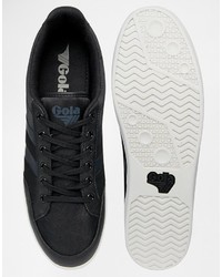 schwarze Leder niedrige Sneakers von Gola