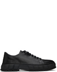 schwarze Leder niedrige Sneakers von Viron