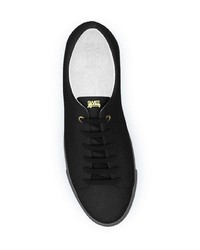 schwarze Leder niedrige Sneakers von Swear