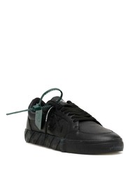 schwarze Leder niedrige Sneakers von Off-White