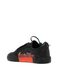 schwarze Leder niedrige Sneakers von Off-White