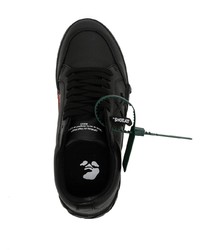 schwarze Leder niedrige Sneakers von Off-White