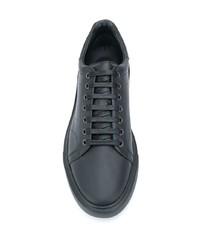 schwarze Leder niedrige Sneakers von Tagliatore
