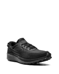 schwarze Leder niedrige Sneakers von Nike