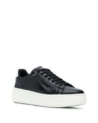 schwarze Leder niedrige Sneakers von Maison Margiela