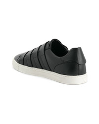 schwarze Leder niedrige Sneakers von DSQUARED2