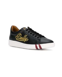 schwarze Leder niedrige Sneakers von Bally