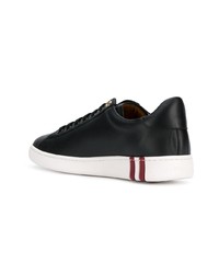 schwarze Leder niedrige Sneakers von Bally