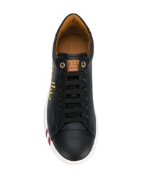 schwarze Leder niedrige Sneakers von Bally