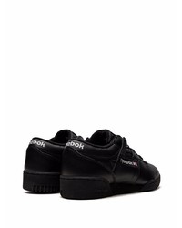 schwarze Leder niedrige Sneakers von Reebok