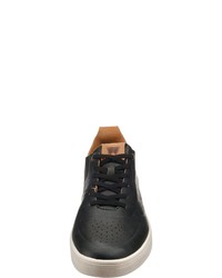 schwarze Leder niedrige Sneakers von Wrangler