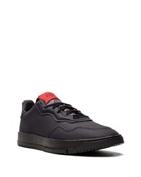 schwarze Leder niedrige Sneakers von adidas