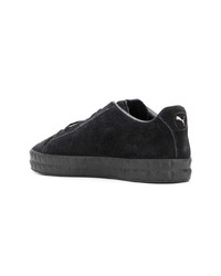 schwarze Leder niedrige Sneakers von Puma