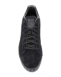 schwarze Leder niedrige Sneakers von Puma