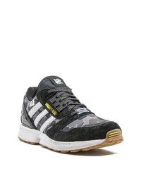 schwarze Leder niedrige Sneakers von adidas