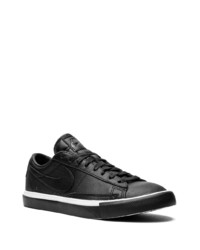 schwarze Leder niedrige Sneakers von Nike