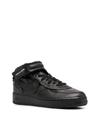 schwarze Leder niedrige Sneakers von Nike