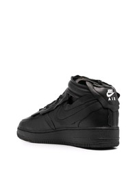 schwarze Leder niedrige Sneakers von Nike