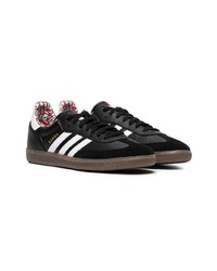 schwarze Leder niedrige Sneakers von adidas